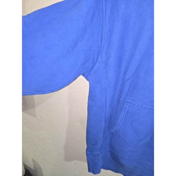 Champion Reverse Weave Thick Winter Hoodie Pullover, Blue, Size Medium - Picture 4 of 7